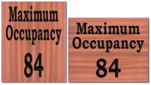 Maximum Occupancy sign
